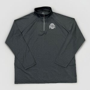 Ohio State Buckeyes Men's XXL Gray 1/4 Zip Pullover OSU University Athletic